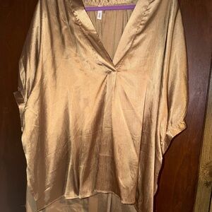 Glam Gold Satin Blouse